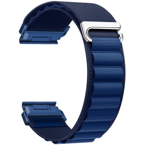 For Garmin Fenix 7X Pro / 7X Watch Band 26mm Quick Release C Buckle Nylon Watch Strap - Dark Blue