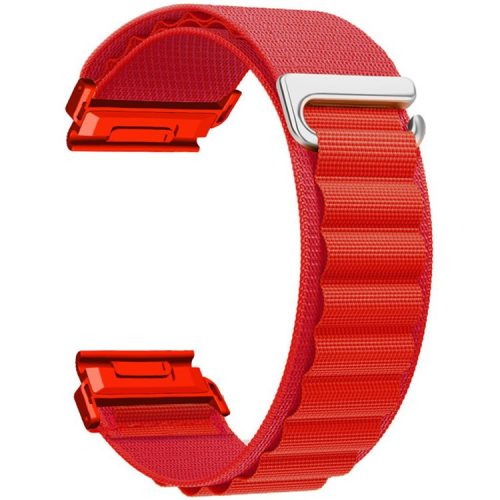 For Garmin Fenix 7X Pro / 7X Watch Band 26mm Quick Release C Buckle Nylon Watch Strap - Red