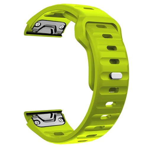 For Garmin Fenix 7X Soft Silicone Watch Strap Adjustable Wrist Band Replacement - Green