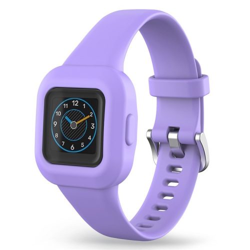 For Garmin Fit RJ3 / Vivofit JR3 Silicone Watch Band Pattern Printing Wrist Strap Replacement  - Purple