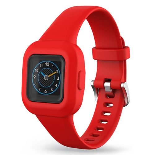 For Garmin Fit RJ3 / Vivofit JR3 Silicone Watch Band Pattern Printing Wrist Strap Replacement  - Red