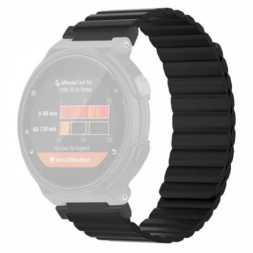 For Garmin Forerunner 220 / 230 / 235 / 735XT / 620 / 630 Silicone Strap Magnetic Smartwatch Bands - Black