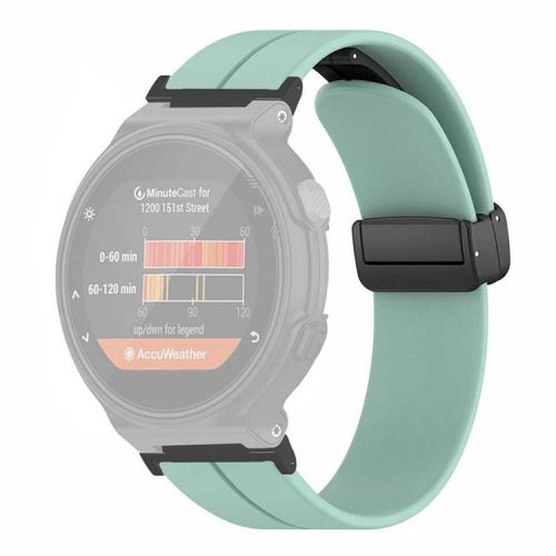 For Garmin Forerunner 220 / 230 / 235 / 735XT / 620 / 630 Watch Strap Magnetic Buckle Silicone Strap - Mint Green