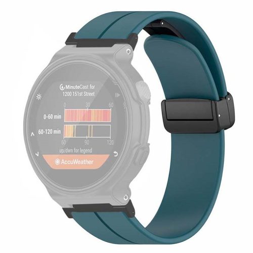 For Garmin Forerunner 220 / 230 / 235 / 735XT / 620 / 630 Watch Strap Magnetic Buckle Silicone Strap - Rock Cyan