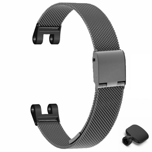 For Garmin Lily Metal Watch Strap Milanese Mesh Wrist Band Replacement with Tool - Black