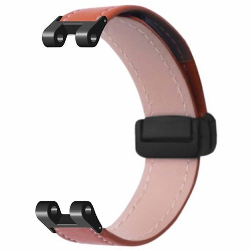 For Garmin Lily Watch Strap PU Leather Wrist Band with Magnetic Buckle - Brown