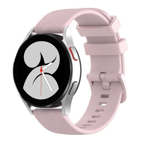 For Garmin Samsung Polar Huami Huawei 20mm Carbon Fiber Silicone Watch Band Replacement Wrist Strap - Rose Pink