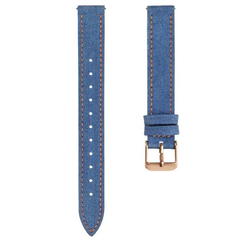 KALEBOL For Garmin Lily 2 Watch Band Linen Leather Adjustable Wrist Strap - Dark Blue