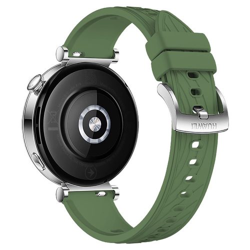 KALEBOL For Huawei Watch GT 4 41mm / Garmin Venu 3S / Asus Zenwatch 3 WI503Q Silicone Watch Band 18mm - Green / Silver