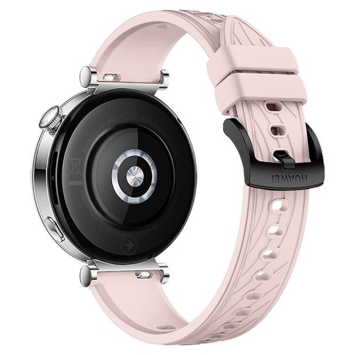 KALEBOL For Huawei Watch GT 4 41mm / Garmin Venu 3S / Asus Zenwatch 3 WI503Q Silicone Watch Band 18mm - Pink / Black