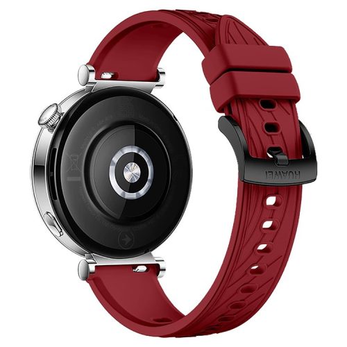 KALEBOL For Huawei Watch GT 4 41mm / Garmin Venu 3S / Asus Zenwatch 3 WI503Q Silicone Watch Band 18mm - Red / Black