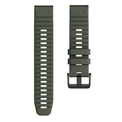 KALEBOL KLB-AWGJ-001 For Garmin Fenix 7 / 7 Pro 22mm Watch Band Concave Dot Silicone Strap - Army Green