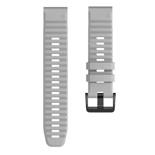 KALEBOL KLB-AWGJ-001 For Garmin Fenix 7 / 7 Pro 22mm Watch Band Concave Dot Silicone Strap - Grey