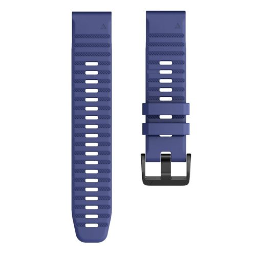 KALEBOL KLB-AWGJ-001 For Garmin Fenix 7 / 7 Pro 22mm Watch Band Concave Dot Silicone Strap - Midnight Blue