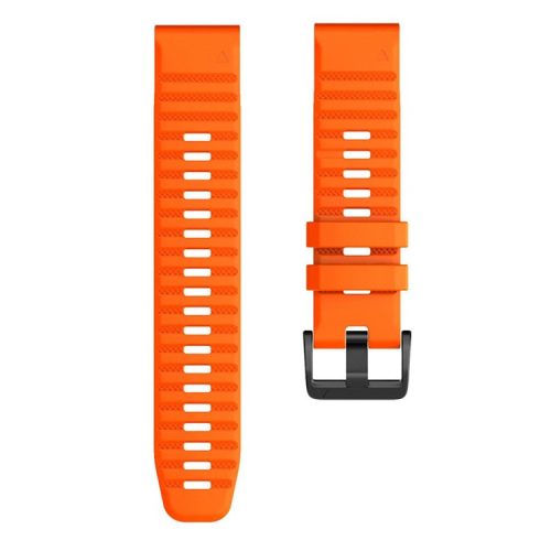 KALEBOL KLB-AWGJ-001 For Garmin Fenix 7 / 7 Pro 22mm Watch Band Concave Dot Silicone Strap - Orange