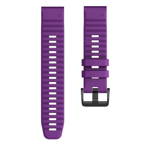 KALEBOL KLB-AWGJ-001 For Garmin Fenix 7 / 7 Pro 22mm Watch Band Concave Dot Silicone Strap - Purple