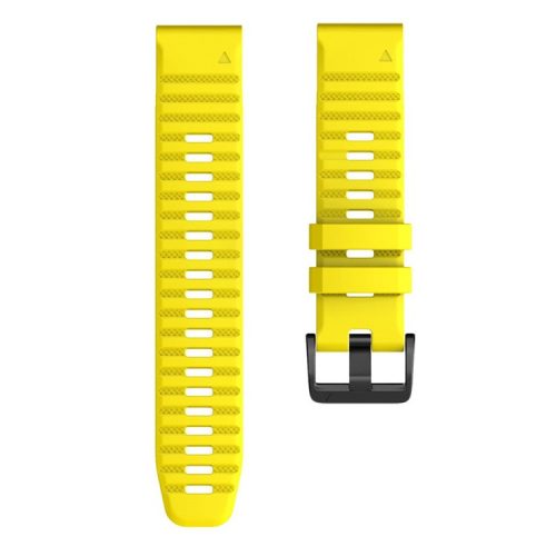 KALEBOL KLB-AWGJ-001 For Garmin Fenix 7 / 7 Pro 22mm Watch Band Concave Dot Silicone Strap - Yellow