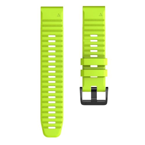 KALEBOL KLB-AWGJ-001 For Garmin Fenix 7 / 7 Pro 22mm Watch Band Concave Dot Silicone Strap - Yellowgreen