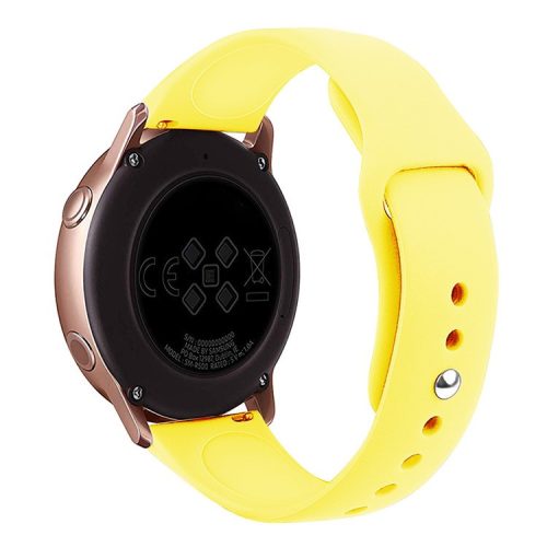 KALEBOL KLB-DKGJ-001 For Huawei Watch GT 4 41mm / Garmin Venu 3S 18mm Silicone Band Watch Strap - Lemon Yellow