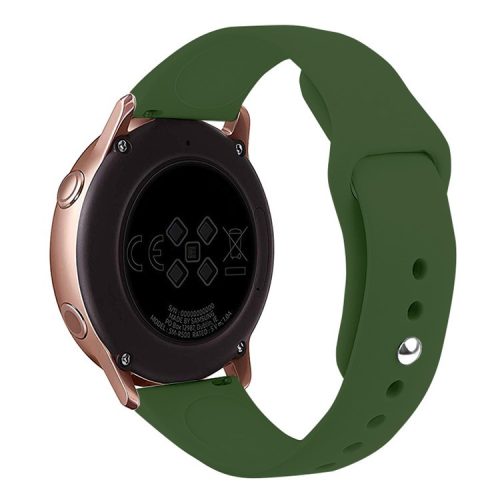 KALEBOL KLB-DKGJ-001 For Huawei Watch GT 4 41mm / Garmin Venu 3S 18mm Silicone Band Watch Strap - Pine Needle Green