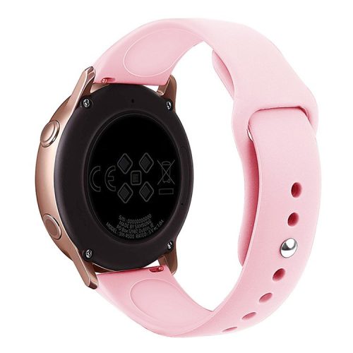 KALEBOL KLB-DKGJ-001 For Huawei Watch GT 4 41mm / Garmin Venu 3S 18mm Silicone Band Watch Strap - Pink