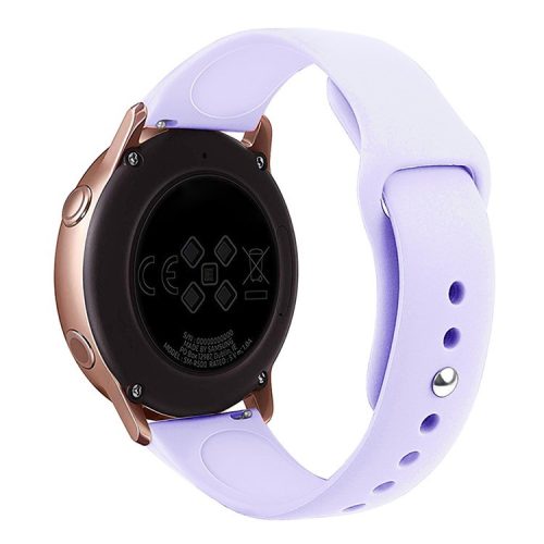 KALEBOL KLB-DKGJ-001 For Huawei Watch GT 4 41mm / Garmin Venu 3S 18mm Silicone Band Watch Strap - Purple