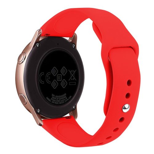 KALEBOL KLB-DKGJ-001 For Huawei Watch GT 4 41mm / Garmin Venu 3S 18mm Silicone Band Watch Strap - Red