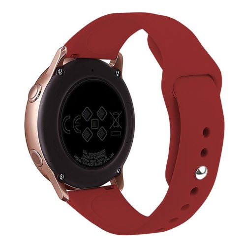 KALEBOL KLB-DKGJ-001 For Huawei Watch GT 4 41mm / Garmin Venu 3S 18mm Silicone Band Watch Strap - Rose Red