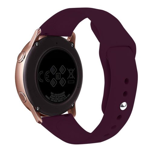 KALEBOL KLB-DKGJ-001 For Huawei Watch GT 4 41mm / Garmin Venu 3S 18mm Silicone Band Watch Strap - Wine Red