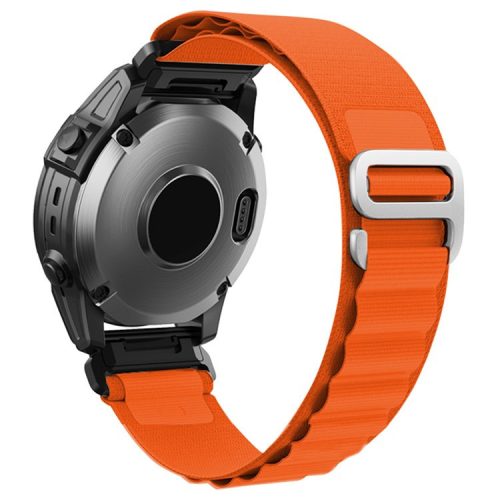 KALEBOL KLB-GSNL-001 for Garmin Fenix 7X / 7X Pro Watch Band Loop Nylon 26mm Sport Strap - Orange