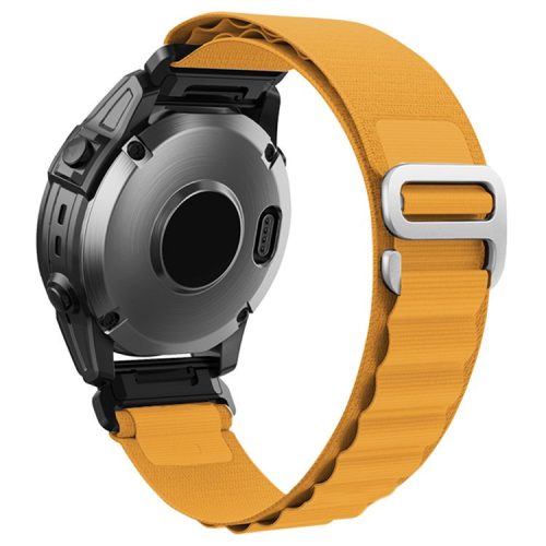 KALEBOL KLB-GSNL-001 for Garmin Fenix 7X / 7X Pro Watch Band Loop Nylon 26mm Sport Strap - Yellow