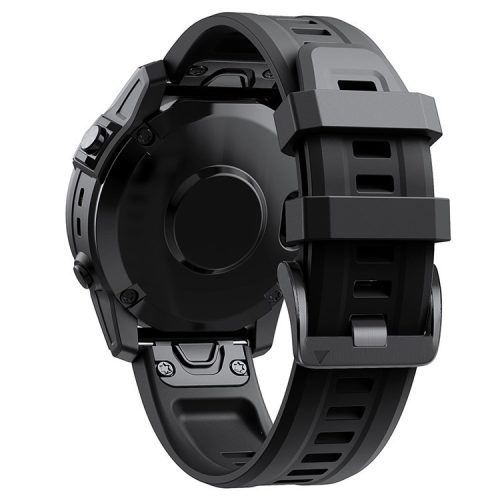 KALEBOL KLB-LWGJ-001 For Garmin Fenix 7  /  7 Pro Strap Replacement QuickFit 22mm Silicone Watch Band - Black