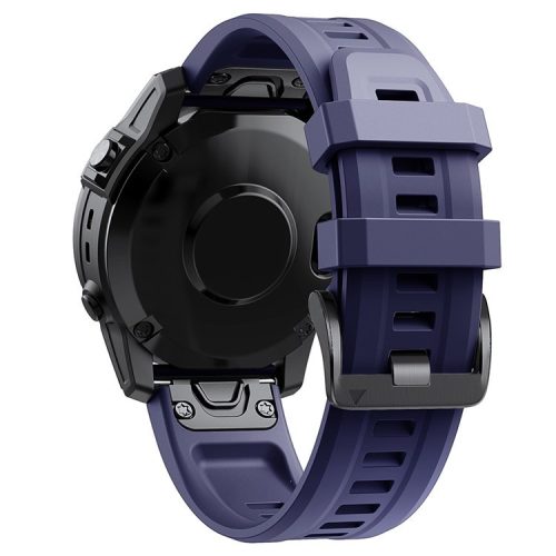 KALEBOL KLB-LWGJ-001 For Garmin Fenix 7  /  7 Pro Strap Replacement QuickFit 22mm Silicone Watch Band - Dark Blue