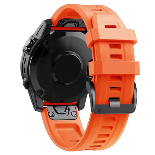 KALEBOL KLB-LWGJ-001 For Garmin Fenix 7  /  7 Pro Strap Replacement QuickFit 22mm Silicone Watch Band - Orange