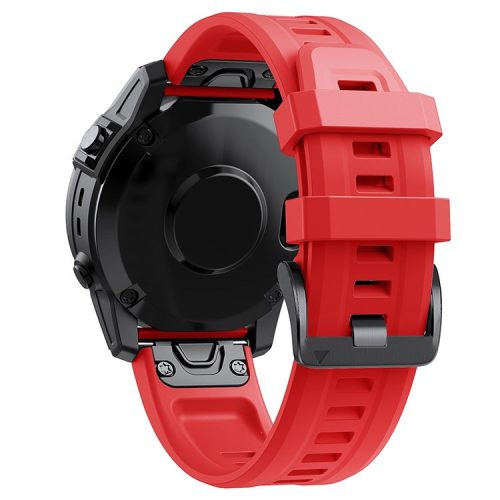 KALEBOL KLB-LWGJ-001 For Garmin Fenix 7  /  7 Pro Strap Replacement QuickFit 22mm Silicone Watch Band - Red