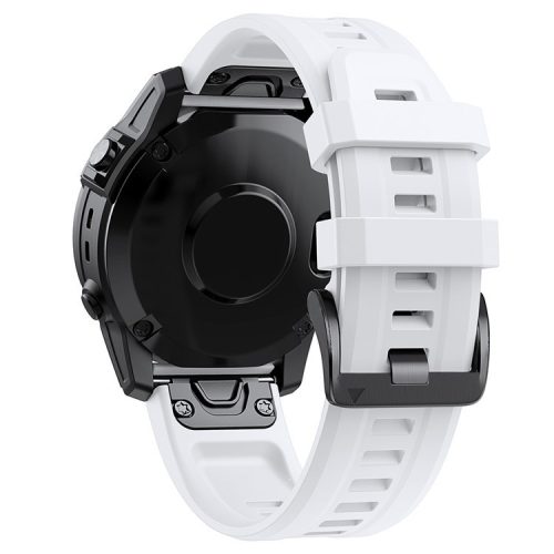 KALEBOL KLB-LWGJ-001 For Garmin Fenix 7  /  7 Pro Strap Replacement QuickFit 22mm Silicone Watch Band - White