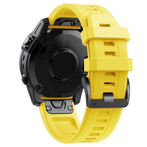 KALEBOL KLB-LWGJ-001 For Garmin Fenix 7  /  7 Pro Strap Replacement QuickFit 22mm Silicone Watch Band - Yellow