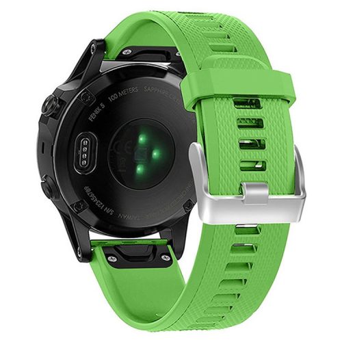 KALEBOL KLB-LWGJ-001 For Garmin Fenix 7  /  7 Pro Watch Bracelet QuickFit 22mm Strap with Grid Texture - Grass Green