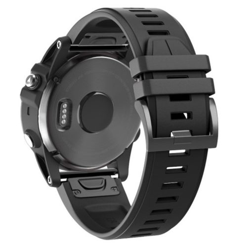 KALEBOL KLB-PWGJ-001 For Garmin Fenix 7  /  7 Pro Silicone Replacement Strap QuickFit 22mm Watch Band - Black