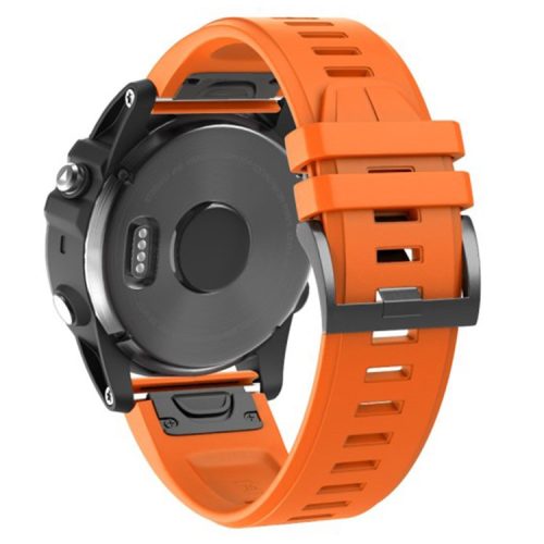 KALEBOL KLB-PWGJ-001 For Garmin Fenix 7  /  7 Pro Silicone Replacement Strap QuickFit 22mm Watch Band - Orange