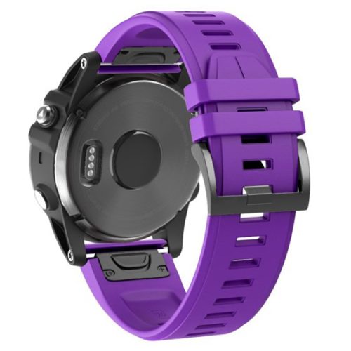 KALEBOL KLB-PWGJ-001 For Garmin Fenix 7  /  7 Pro Silicone Replacement Strap QuickFit 22mm Watch Band - Purple