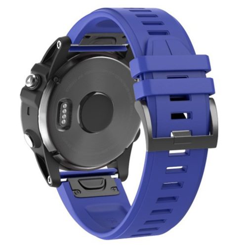 KALEBOL KLB-PWGJ-001 For Garmin Fenix 7  /  7 Pro Silicone Replacement Strap QuickFit 22mm Watch Band - Sapphire