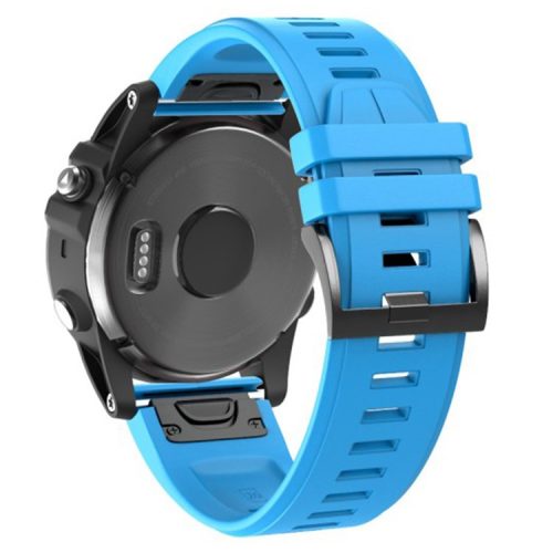 KALEBOL KLB-PWGJ-001 For Garmin Fenix 7  /  7 Pro Silicone Replacement Strap QuickFit 22mm Watch Band - Sky Blue