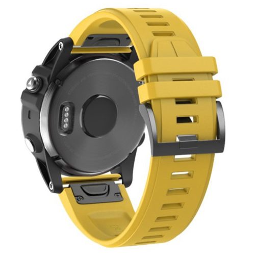 KALEBOL KLB-PWGJ-001 For Garmin Fenix 7  /  7 Pro Silicone Replacement Strap QuickFit 22mm Watch Band - Yellow