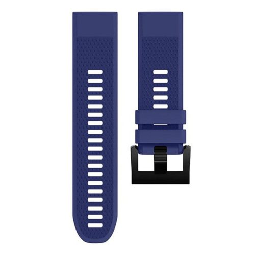 KALEBOL KLB-SJLWGJ-001 For Garmin Fenix 7X / Fenix 7X Pro Watch Band 26mm Triangular Diamond Pattern Silicone Strap - Dark Blue