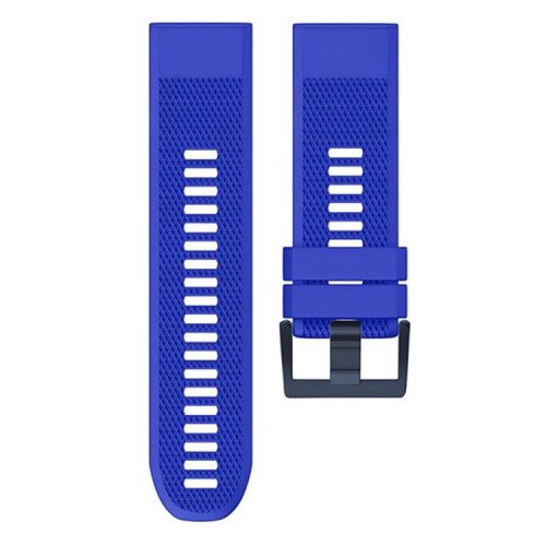 KALEBOL KLB-SJLWGJ-001 For Garmin Fenix 7X / Fenix 7X Pro Watch Band 26mm Triangular Diamond Pattern Silicone Strap - Sapphire