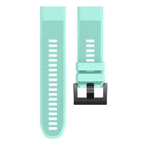 KALEBOL KLB-SJLWGJ-001 For Garmin Fenix 7X / Fenix 7X Pro Watch Band 26mm Triangular Diamond Pattern Silicone Strap - Teal Green