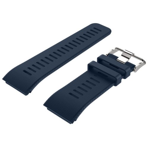 Sport Style Soft Silicone Watch Strap Band for Garmin Vivoactive HR - Black Blue