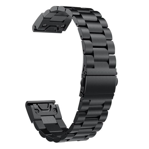 Stainless Steel Link Chain Watch Band Replacement for Garmin Fenix 5 - Black