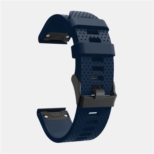 Stylish Silicone Sport Watch Band with Black Buckle for Garmin Fenix 5S Plus - Dark Blue